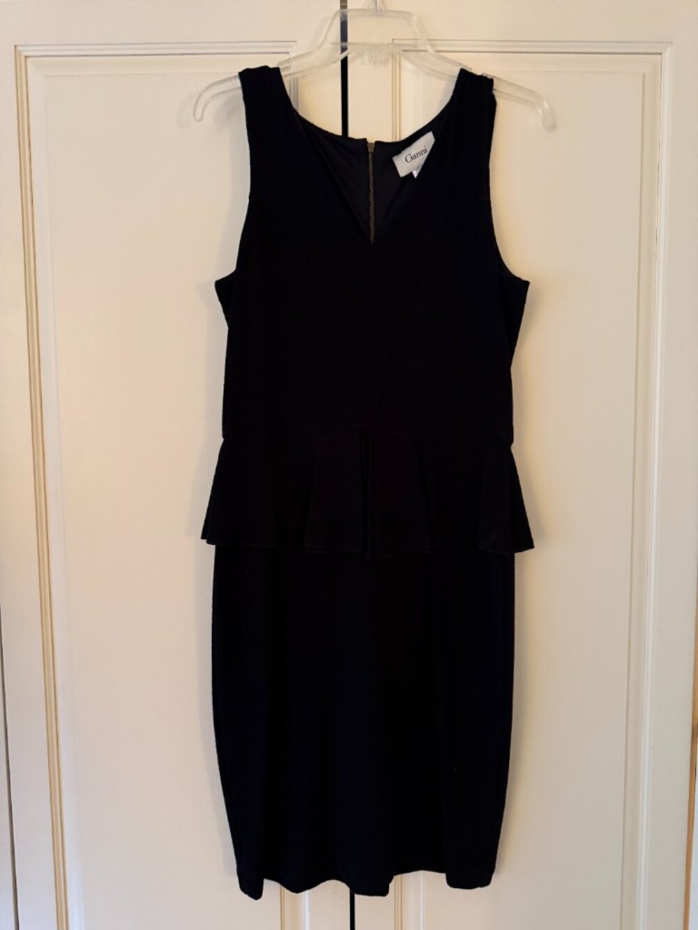 Ganni Sleeveless Black Dress, Size L, Preowned very good condition